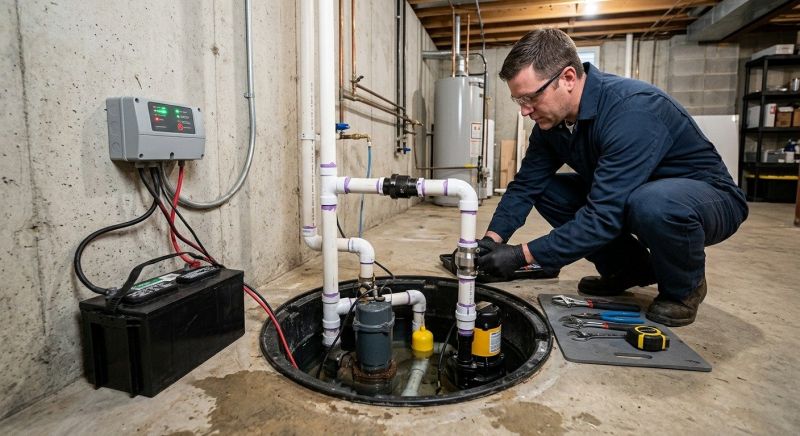 Sump Pump Relocation in Manchester, NH