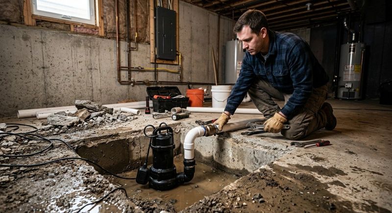 Sump Pump Relocation in Warwick, RI