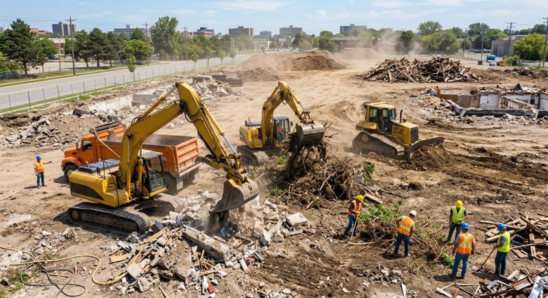 Construction Site Land Clearing in Houston, TX