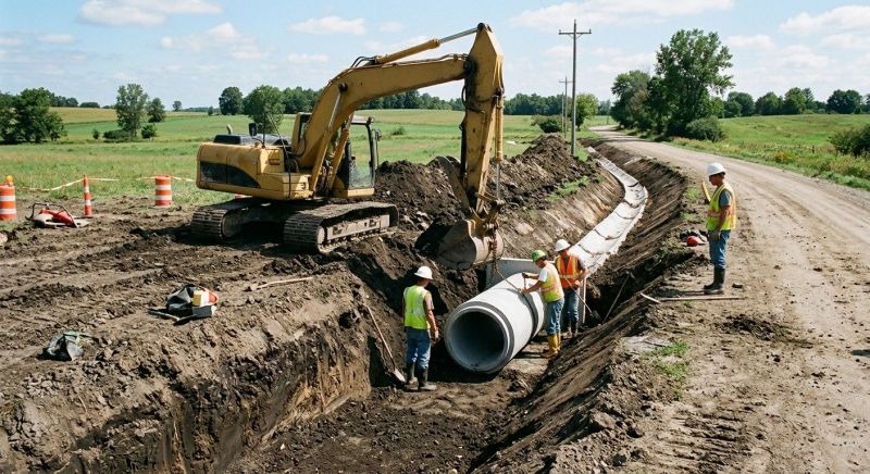 Drainage Ditch Excavation in Houston, TX