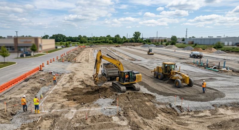 Parking Lot Site Preparation in Houston, TX
